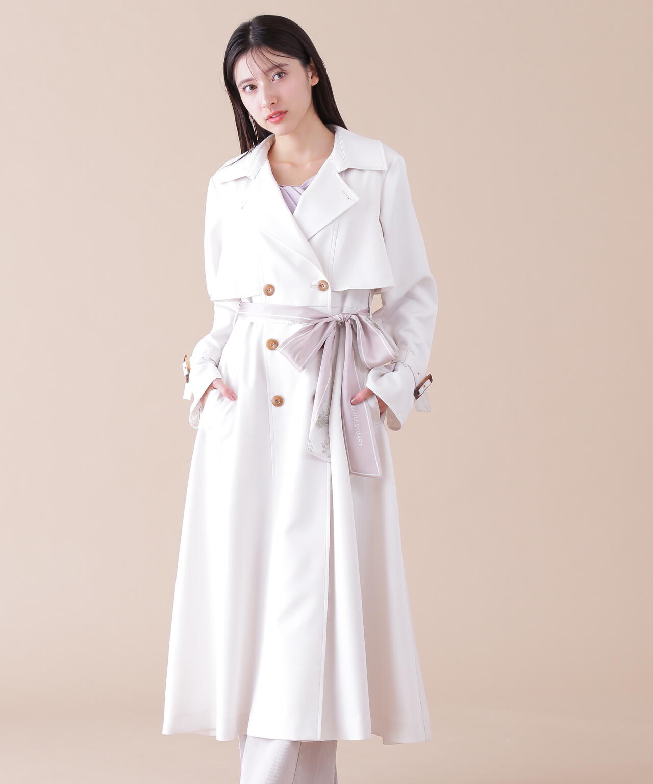 【6/12 10:00~6/15 SPECIAL COUPON 対象商品】スカーフ付きドレストレンチコート