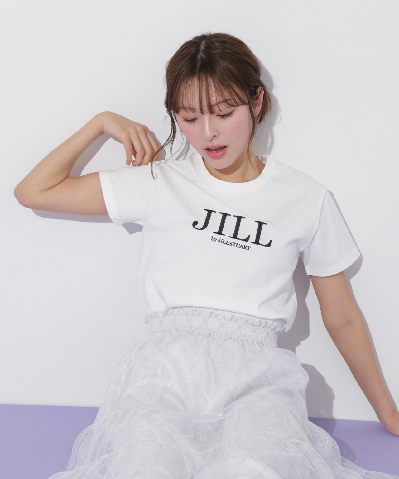 刺繍ロゴTシャツオーガニックコットン