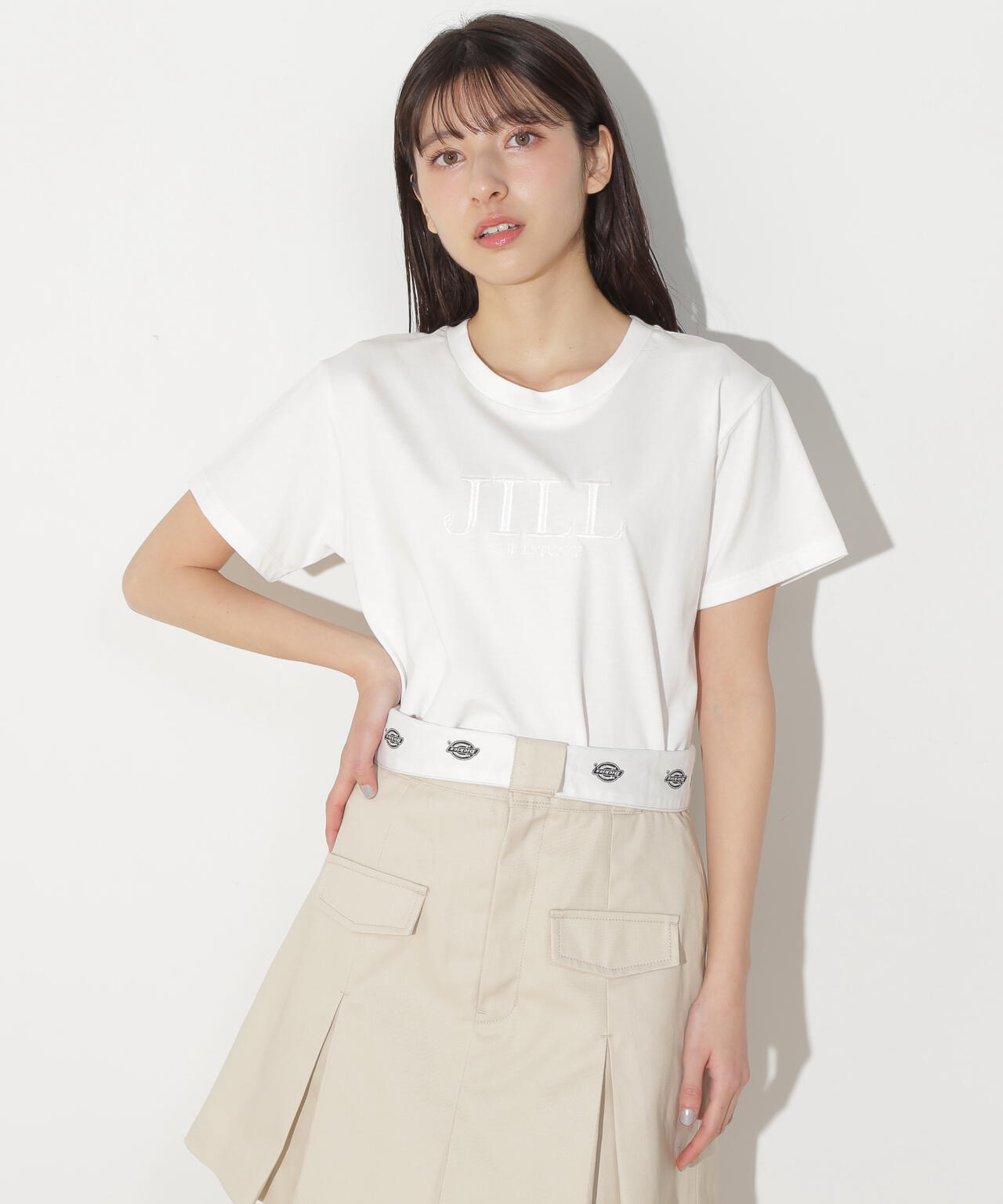 刺繍ロゴTシャツオーガニックコットン