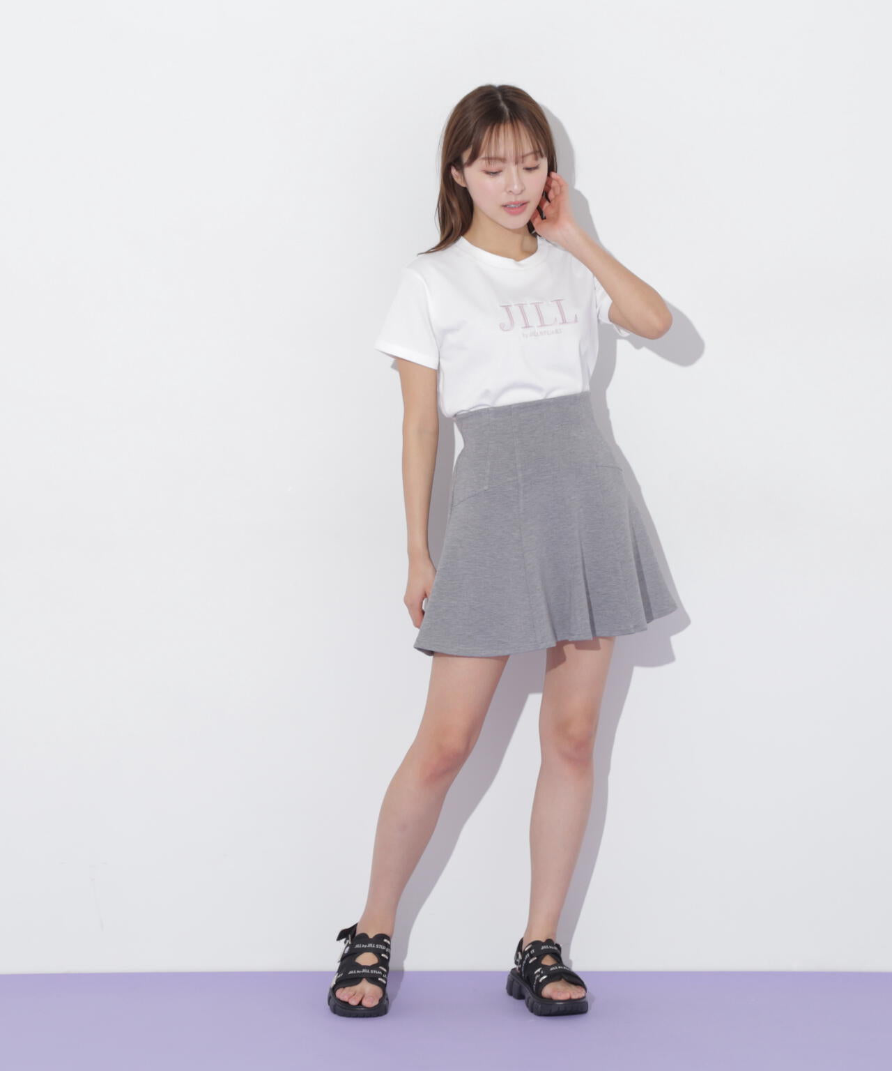 刺繍ロゴTシャツオーガニックコットン