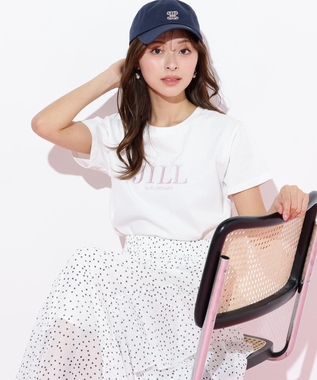 刺繍ロゴTシャツオーガニックコットン