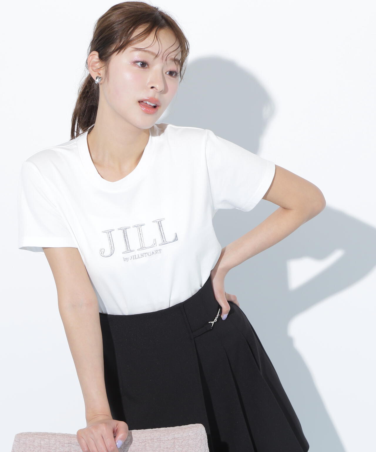 刺繍ロゴTシャツオーガニックコットン