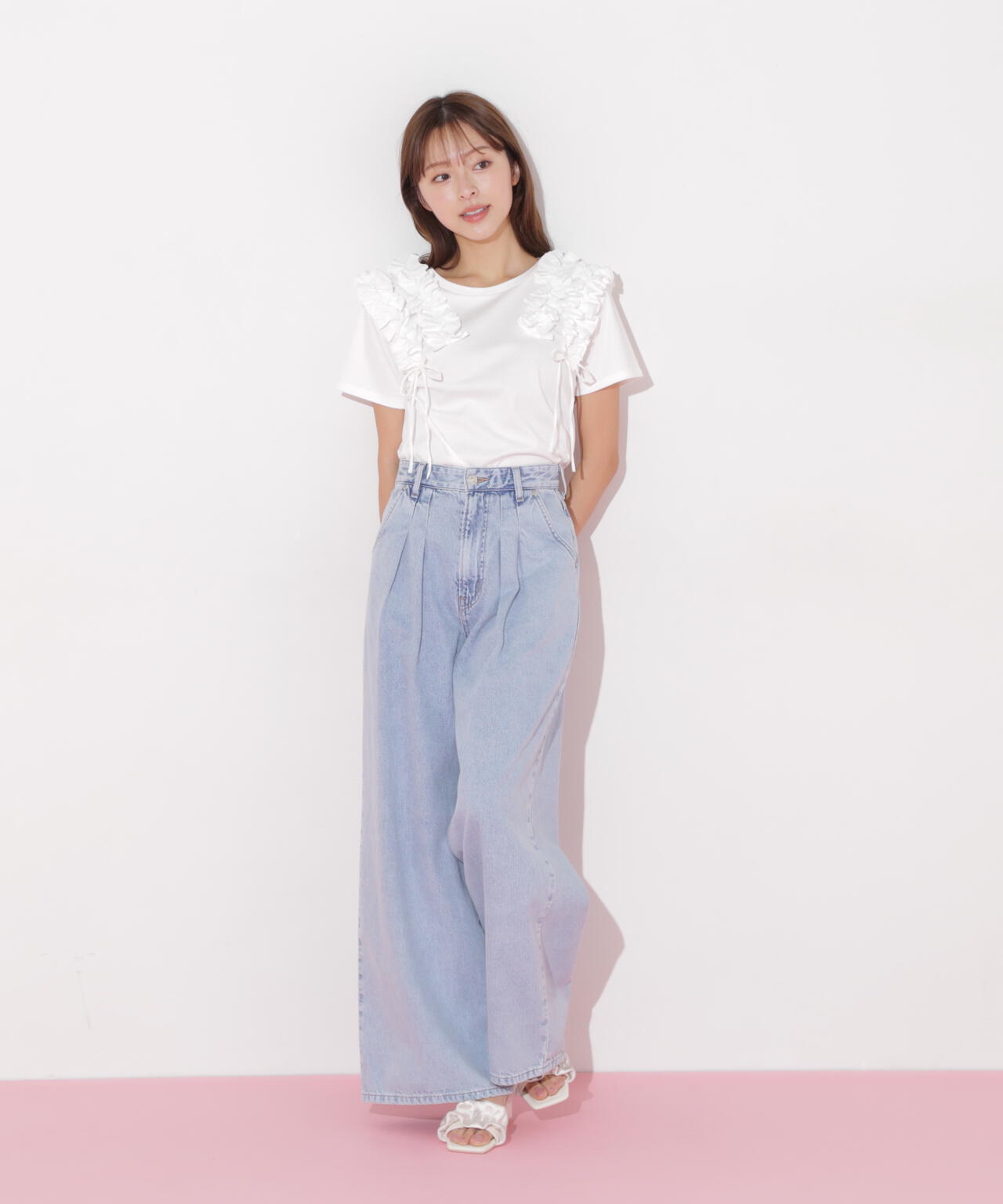 ボリュームフリルTシャツ