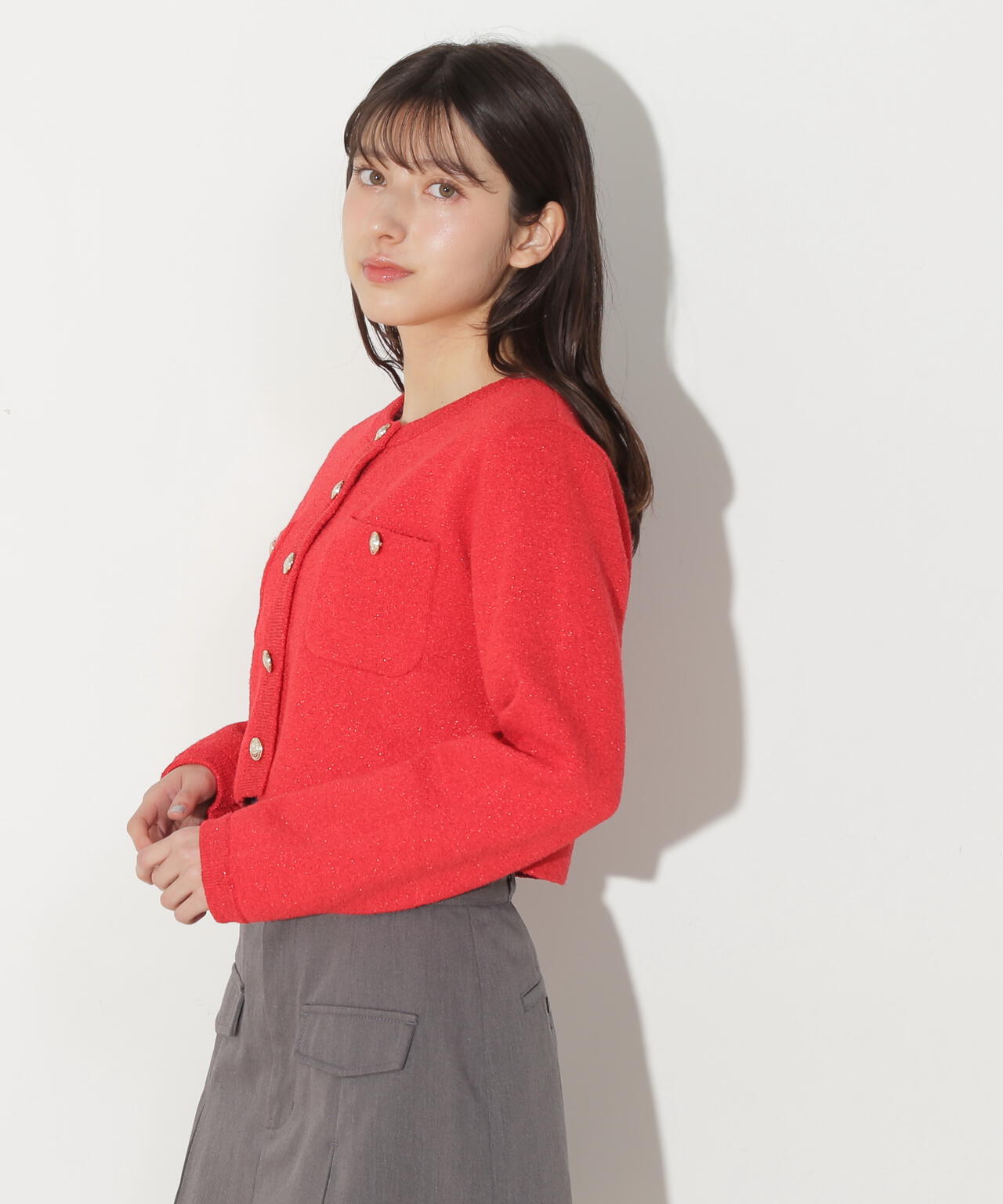 ブークレーニットジャケット