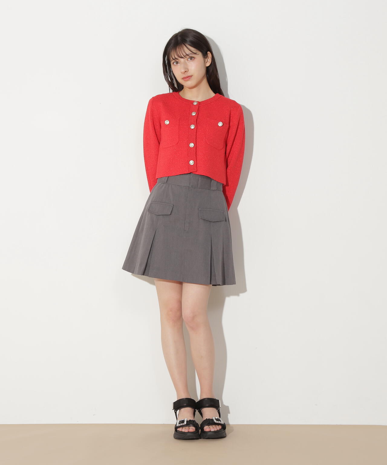 ブークレーニットジャケット