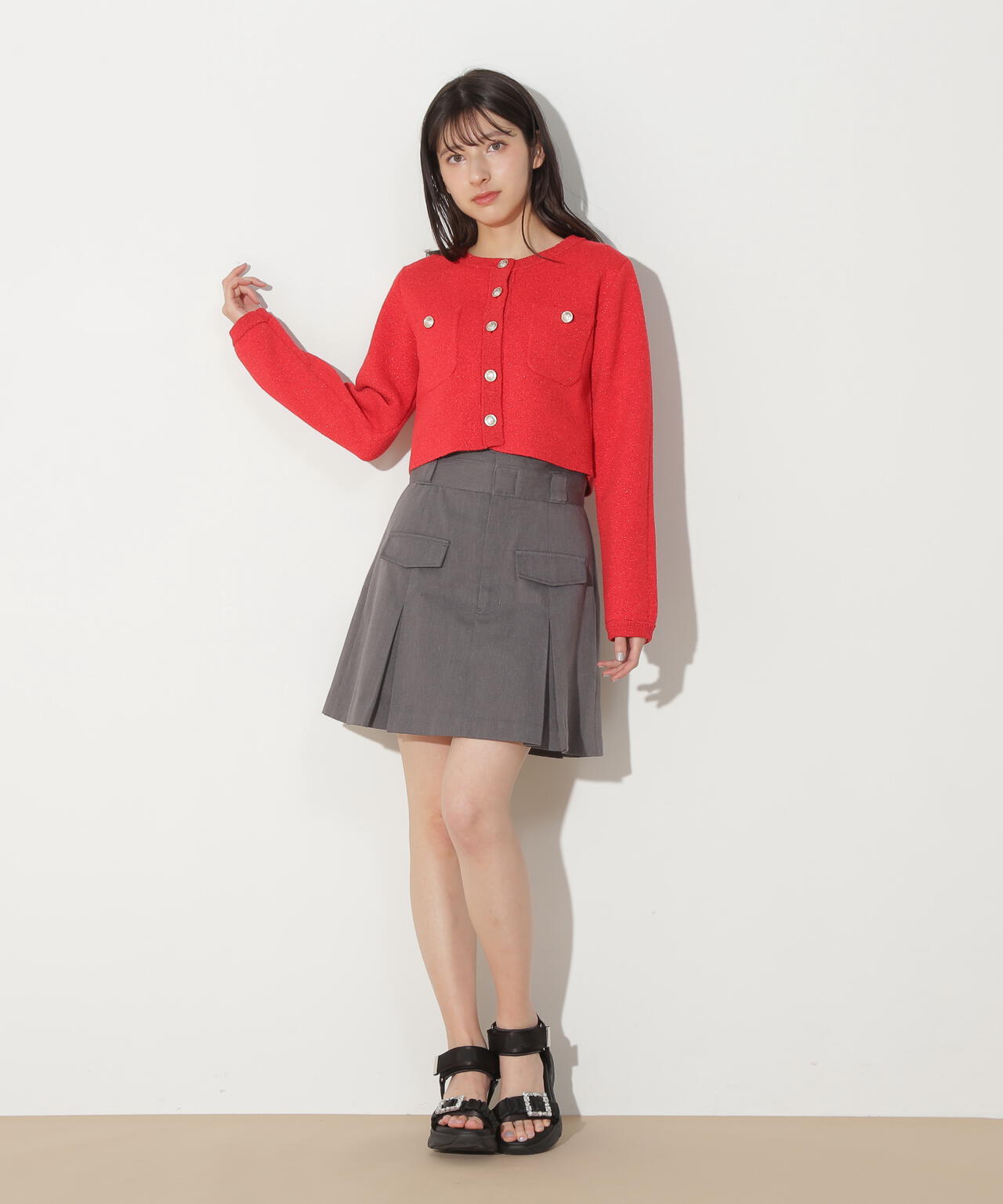 ブークレーニットジャケット