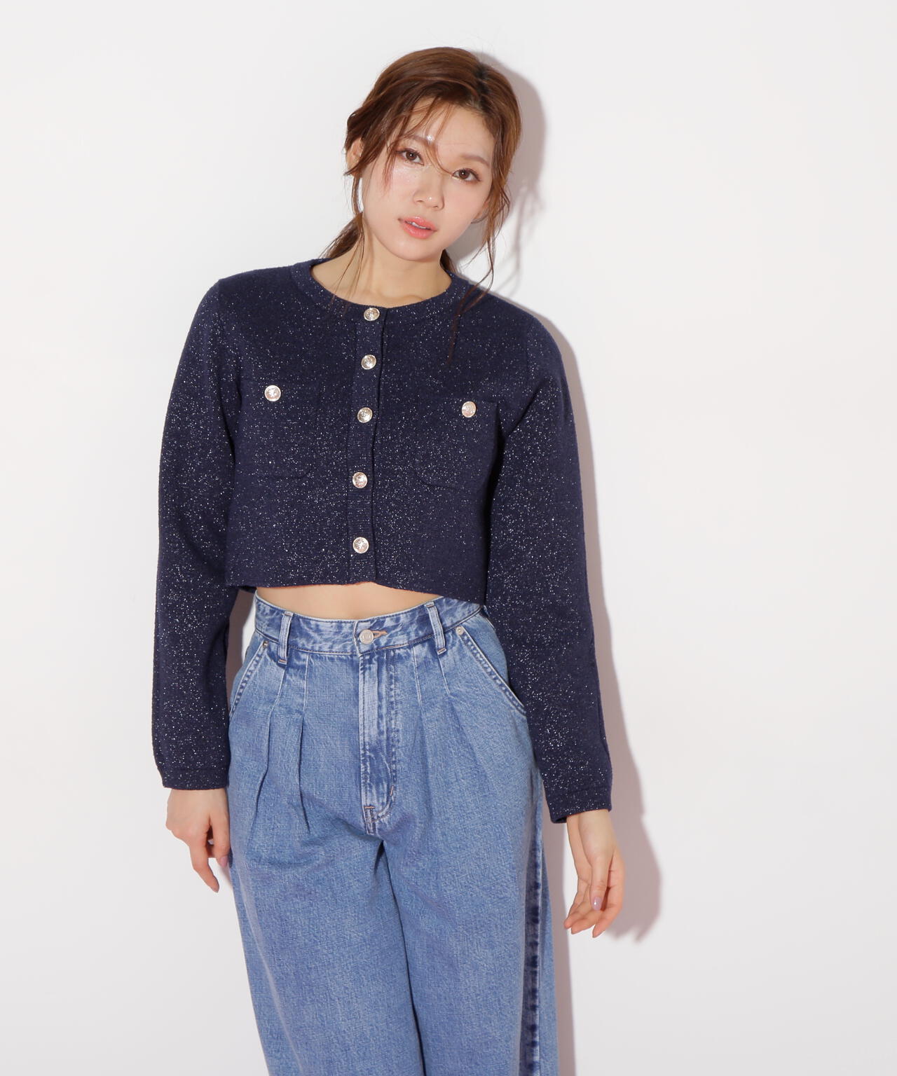 ブークレーニットジャケット