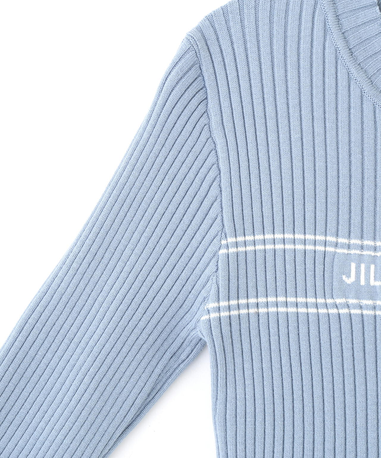 コンパクト配色ロゴニット