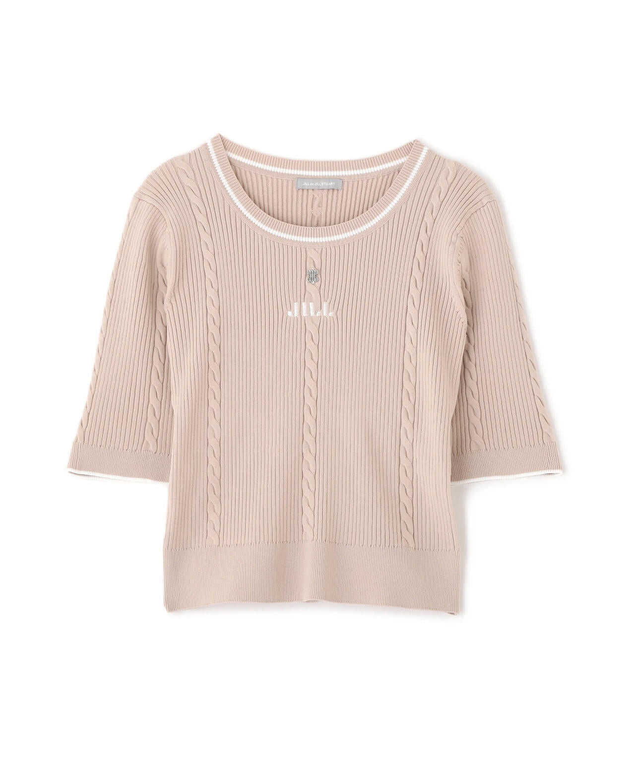 半袖ジャガードニット