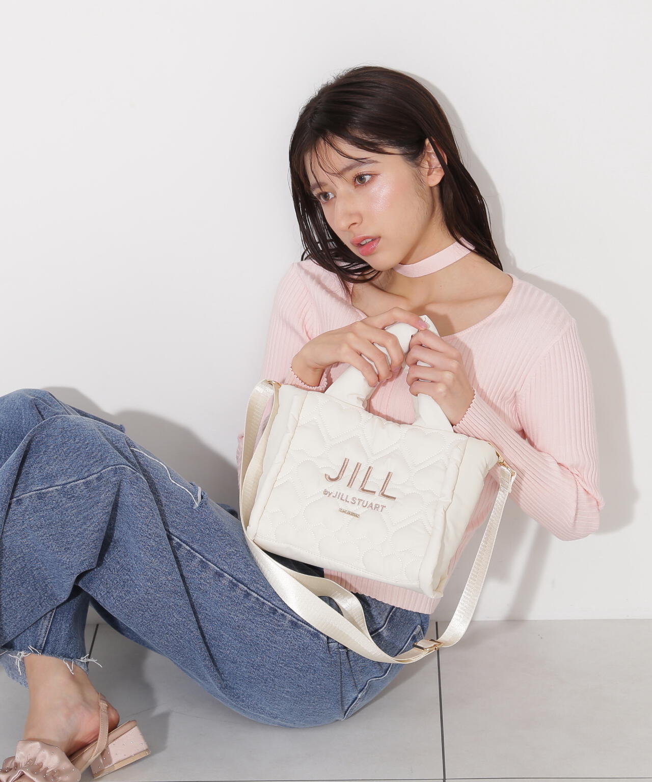 ハートパフトート WEB限定カラー:ピンクレッド