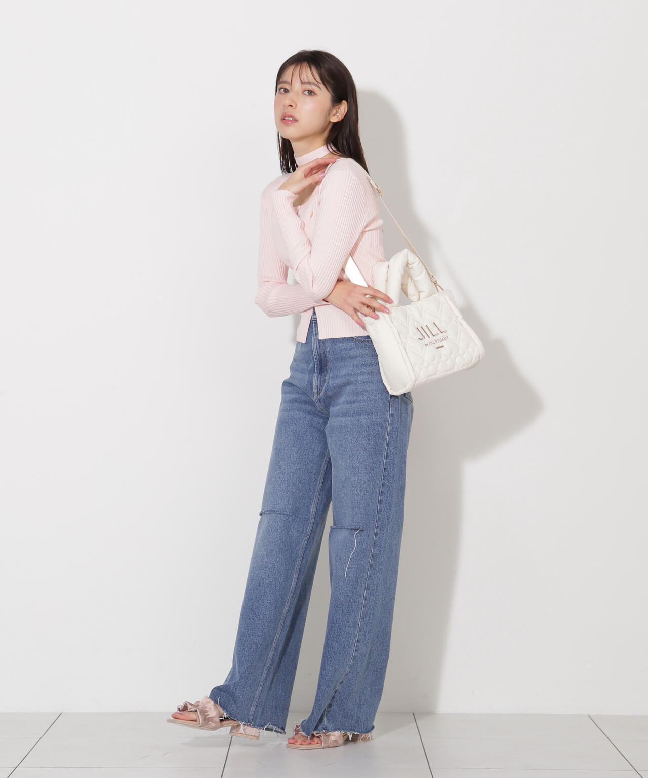 ハートパフトート WEB限定カラー:ピンクレッド