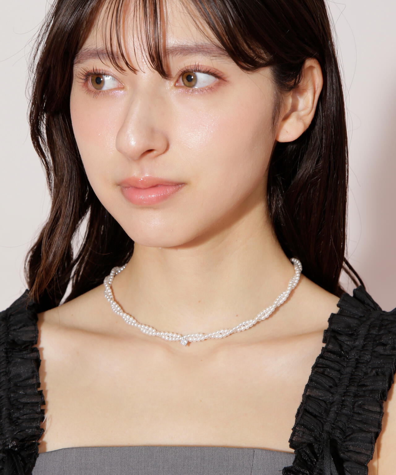 パールツイストネックレス