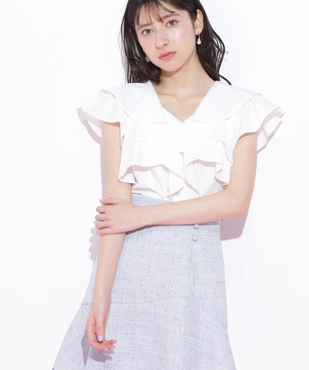2wayフリルブラウス