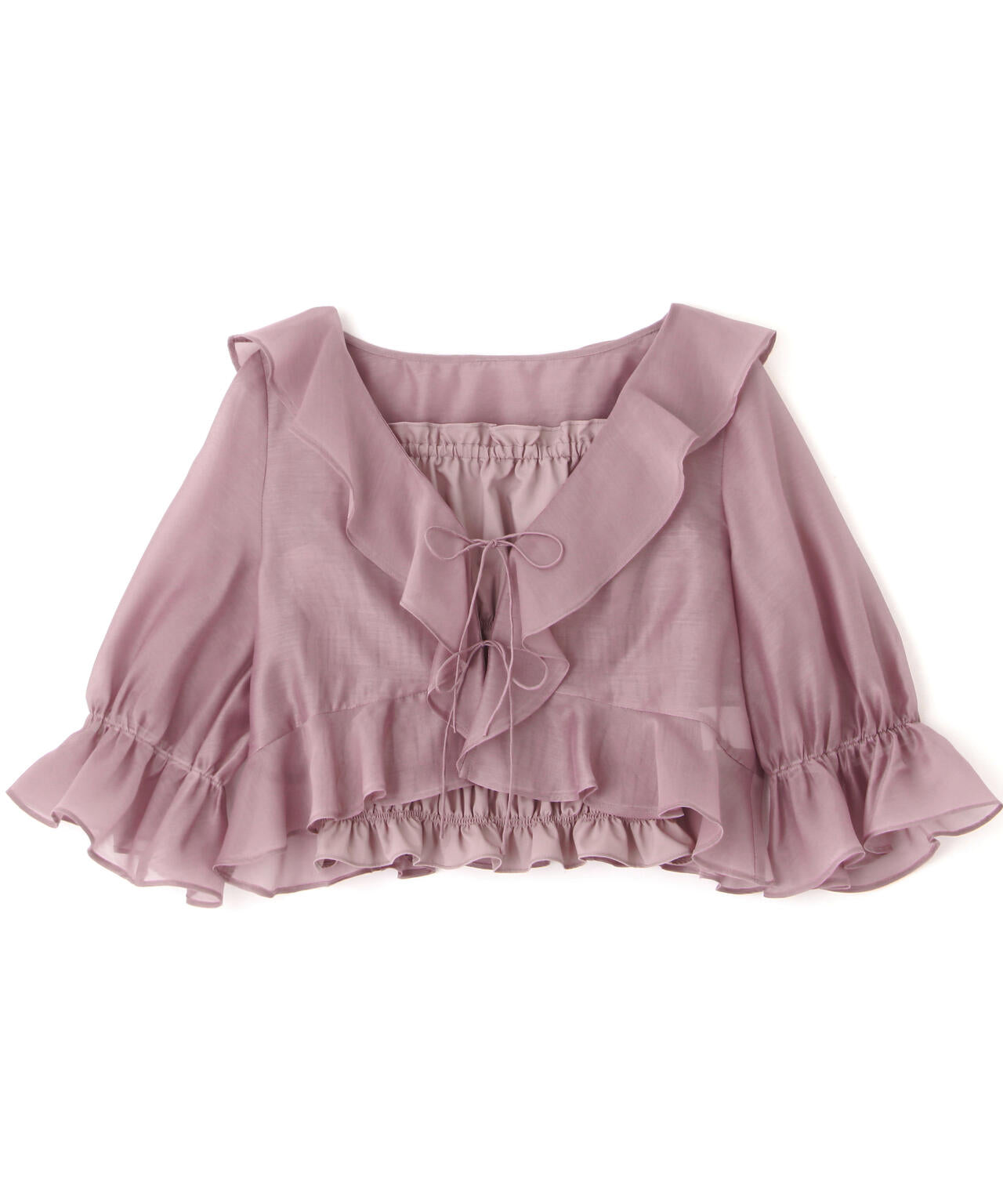 ラッフルアンサンブルセットアップブラウス