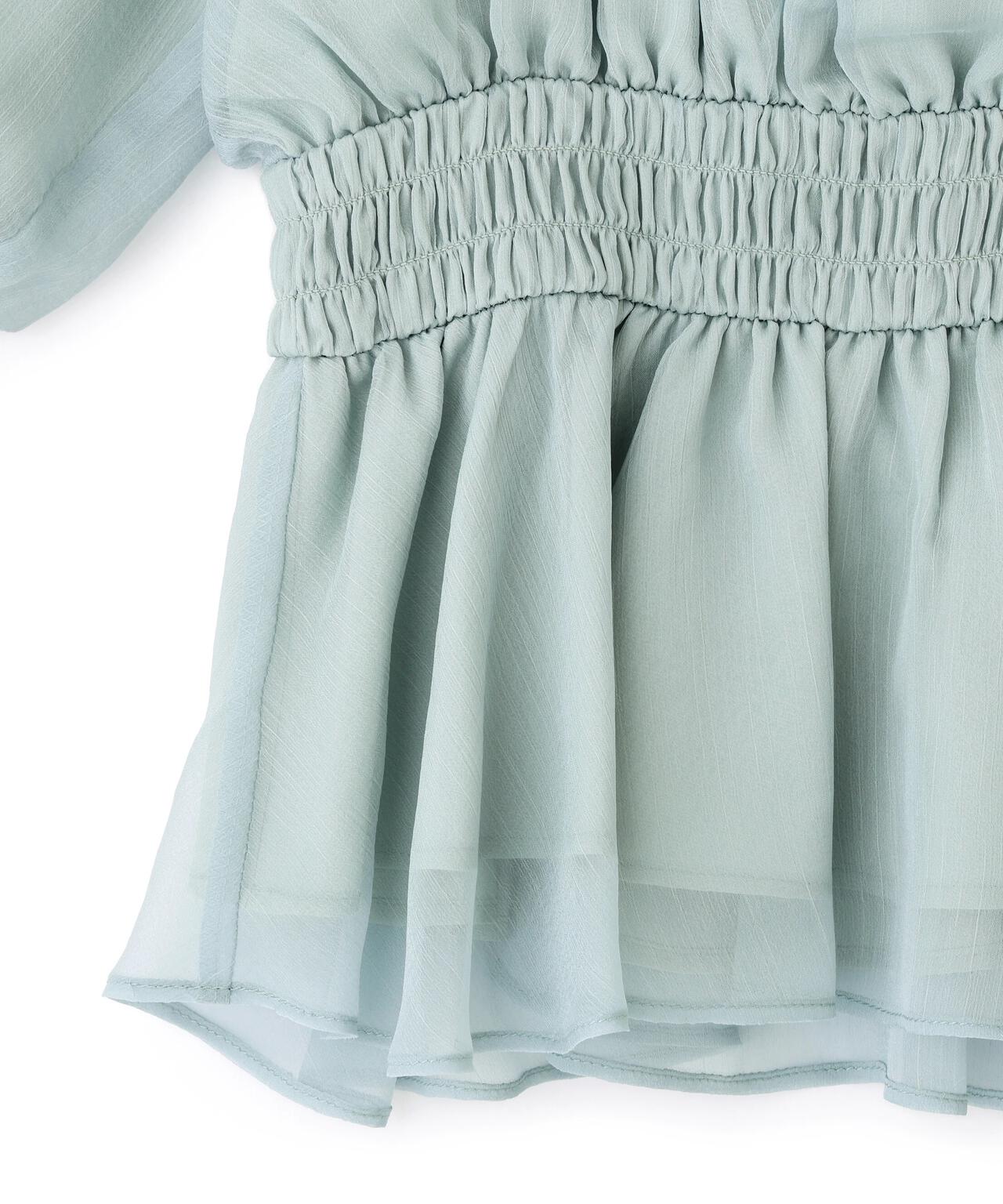 楊柳オフショルパフブラウス