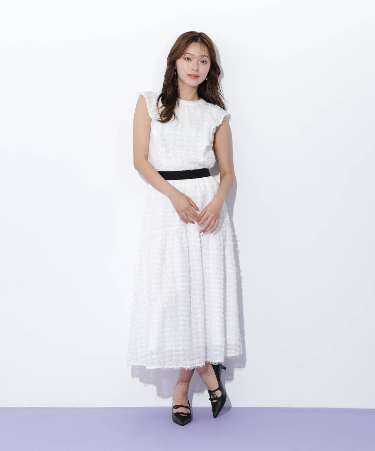 フェザーチェックブラウス