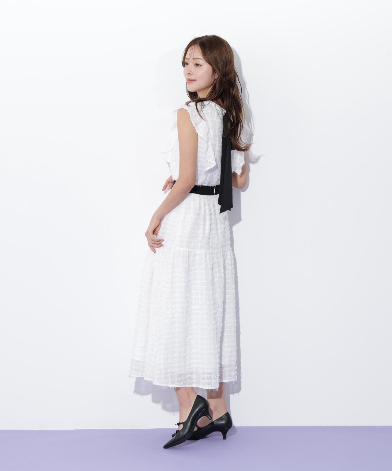 フェザーチェックブラウス