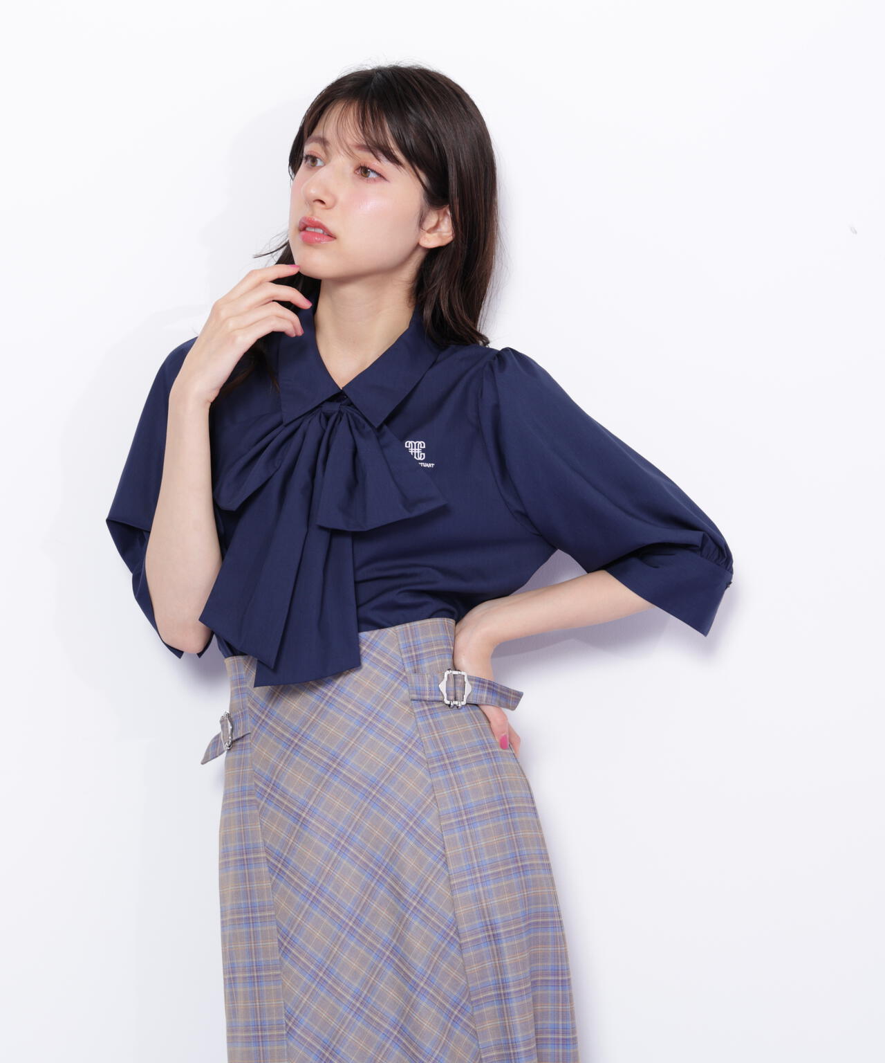 リボンボウタイブラウス