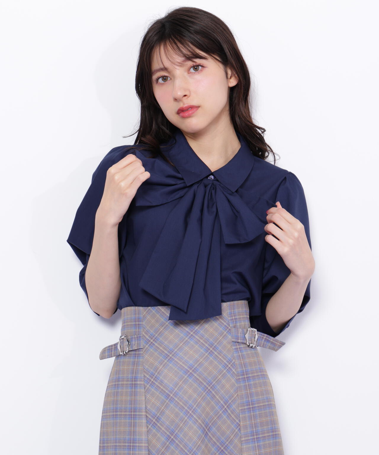 リボンボウタイブラウス