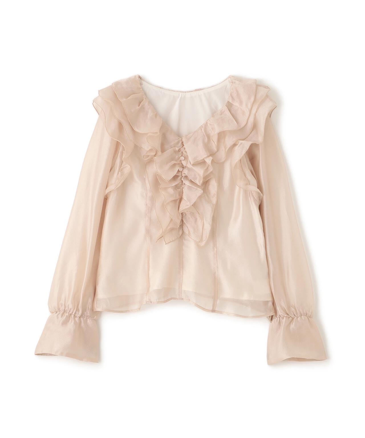 シアーフリルブラウス