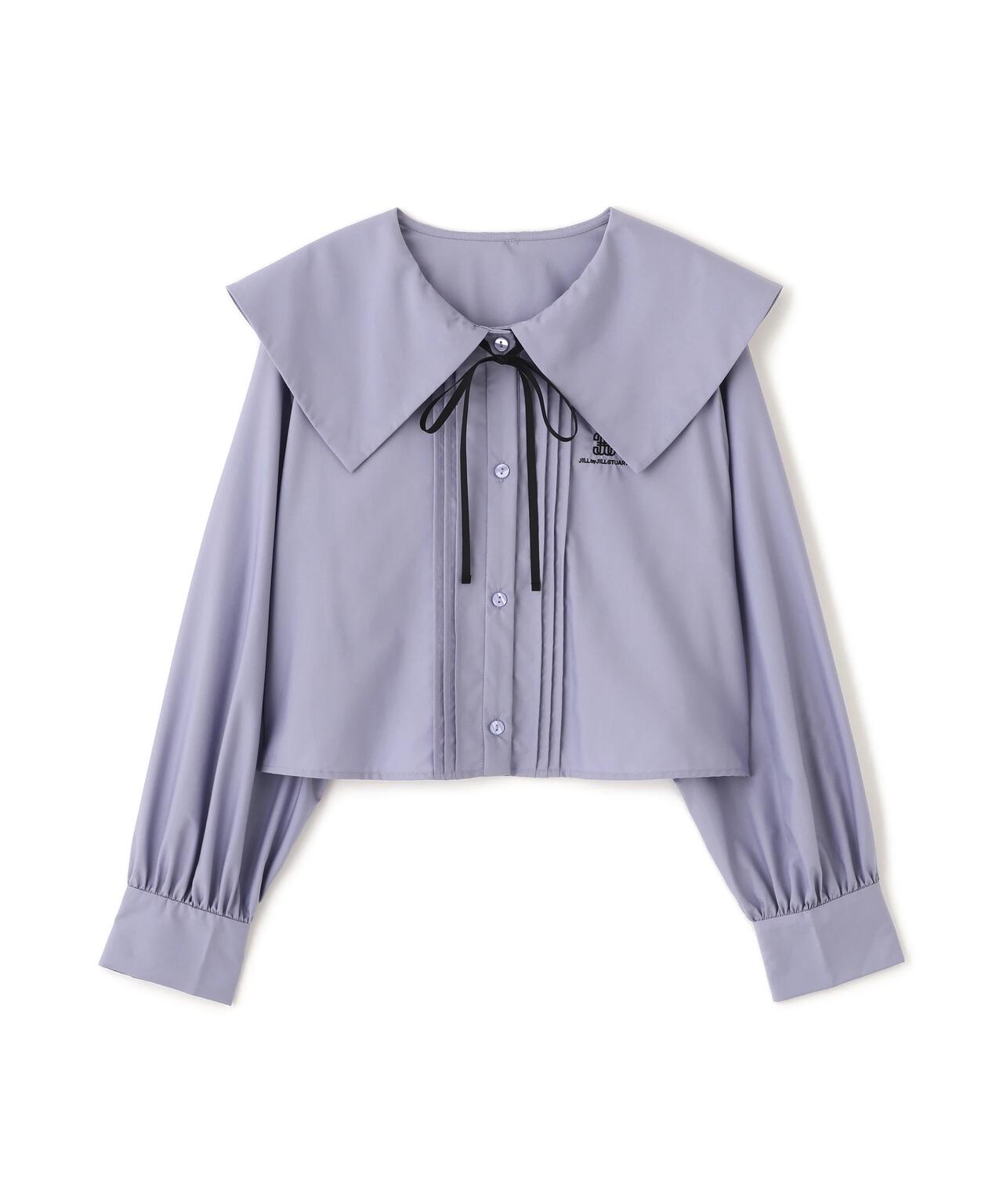 ビッグカラー短丈ブラウス