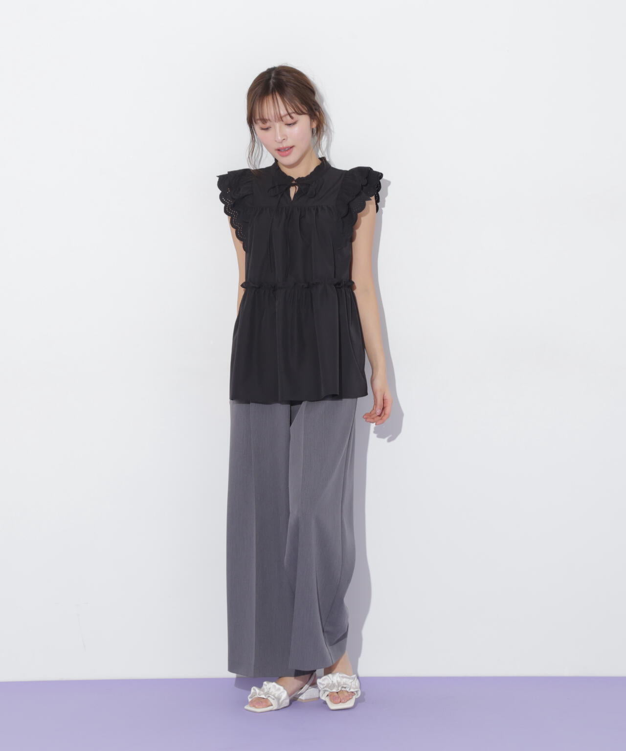 カットワークティアードチュニック