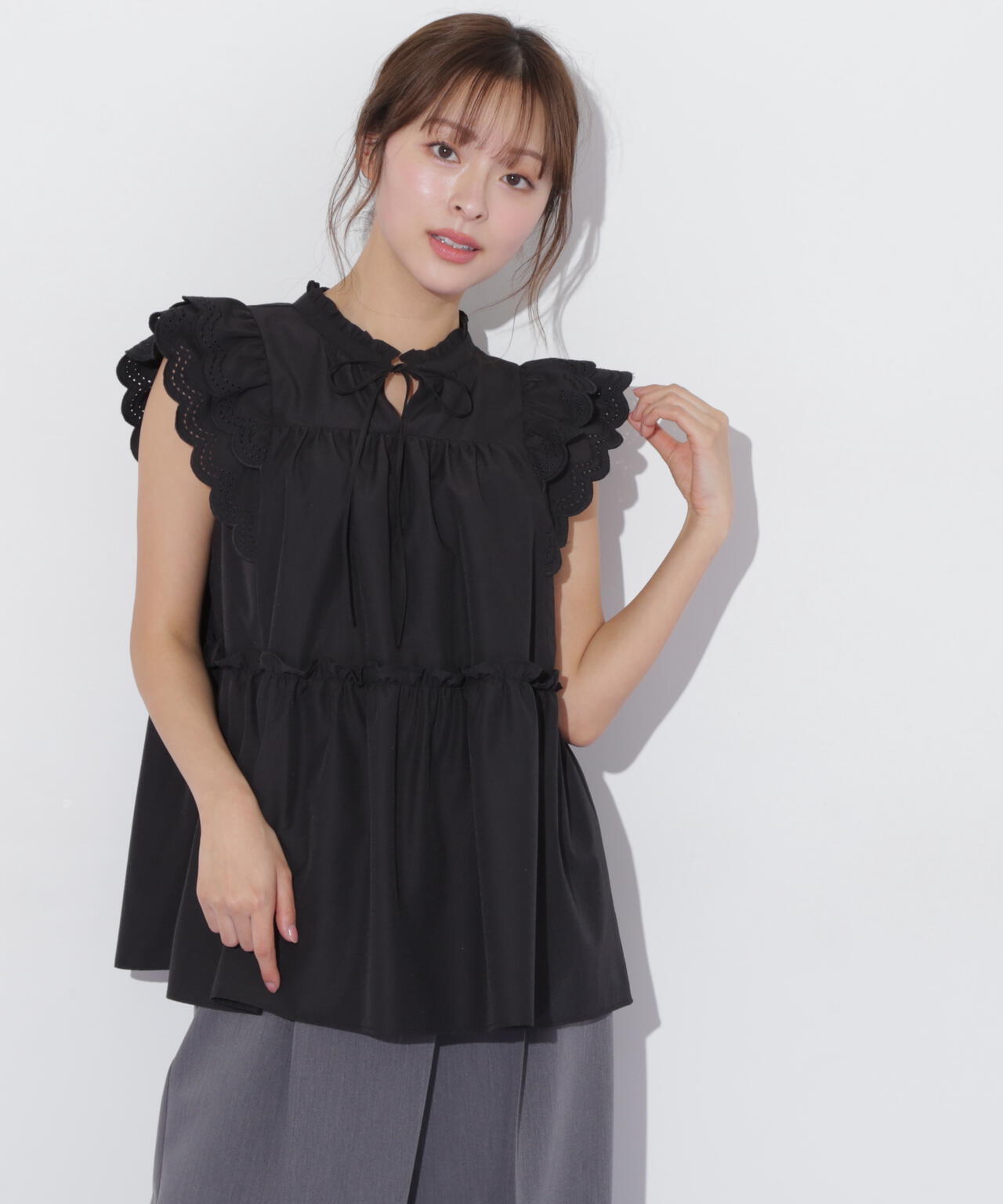 カットワークティアードチュニック