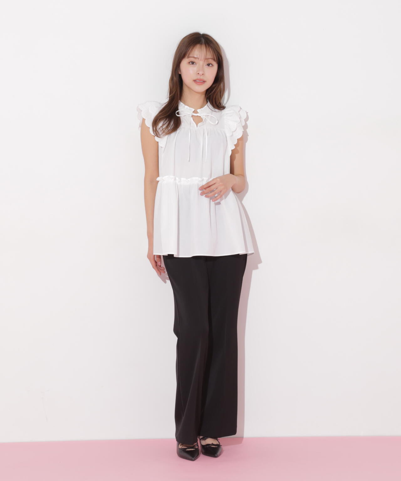 カットワークティアードチュニック