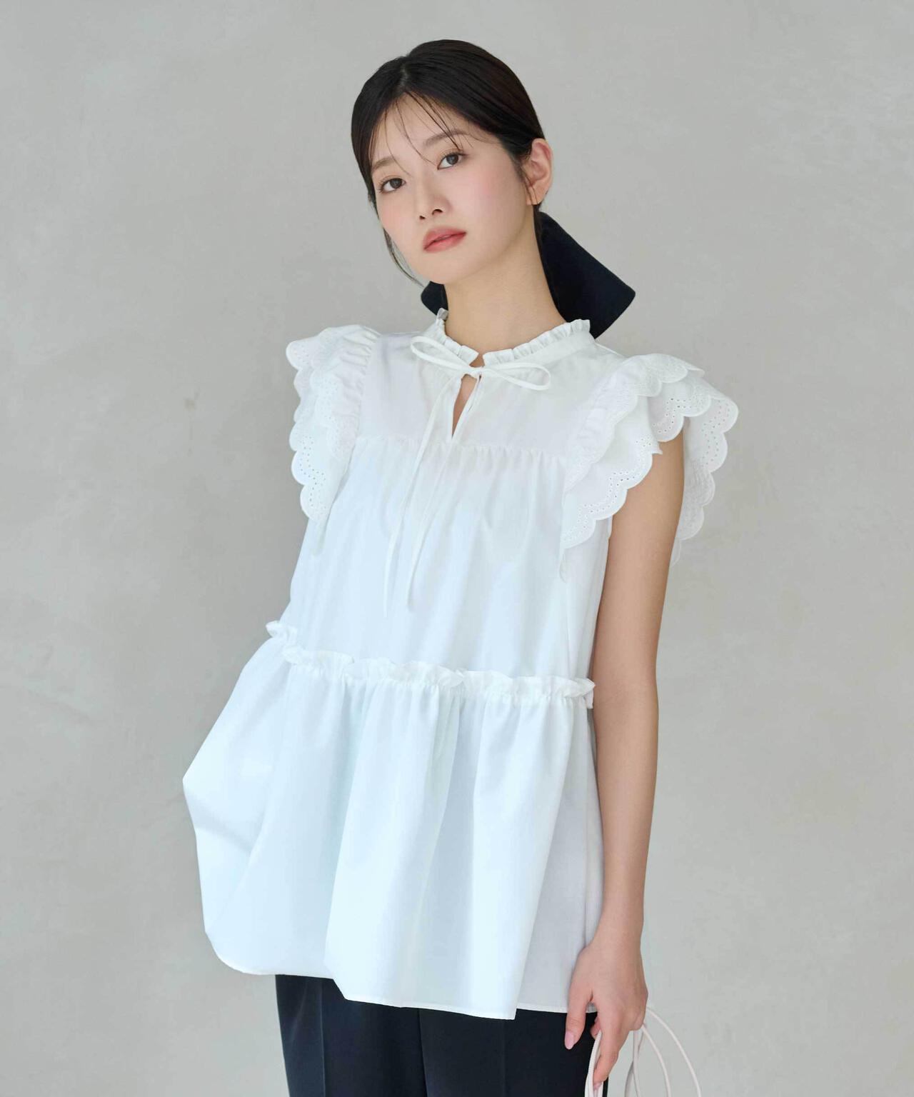 カットワークティアードチュニック