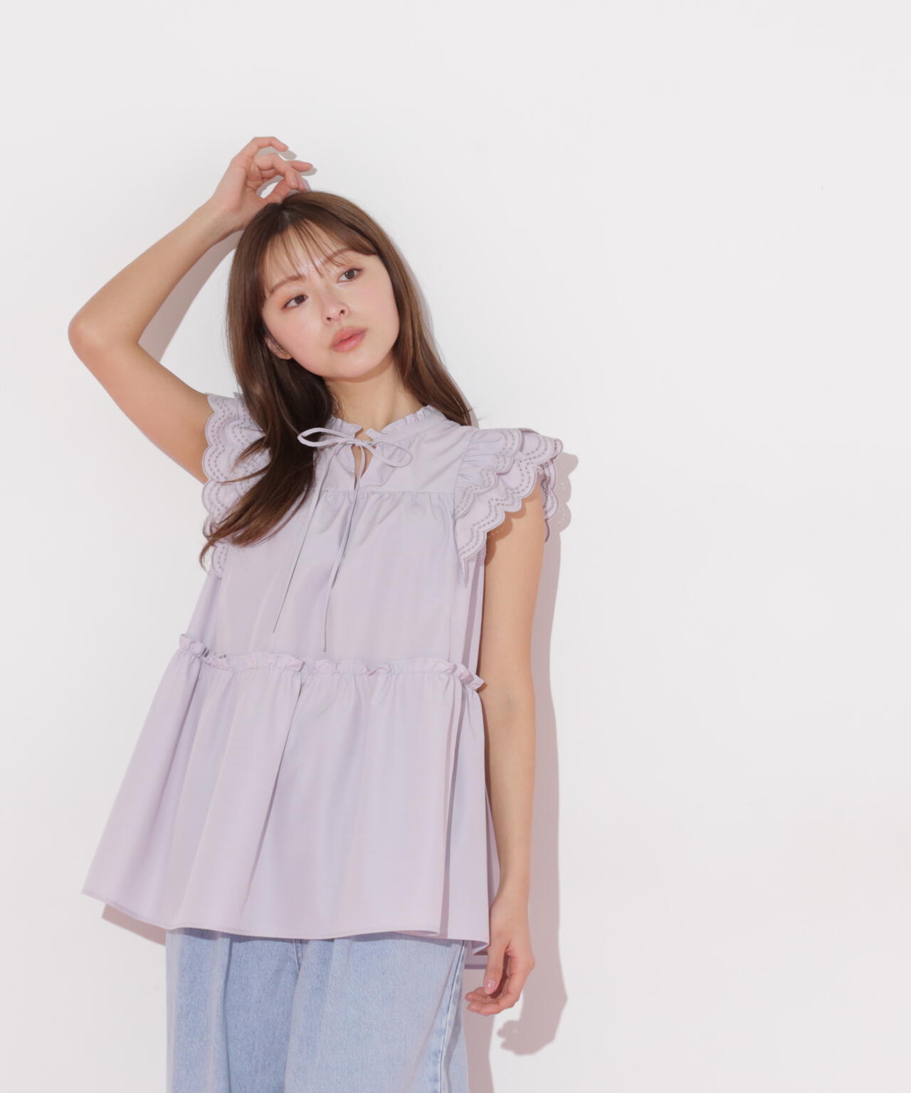 カットワークティアードチュニック