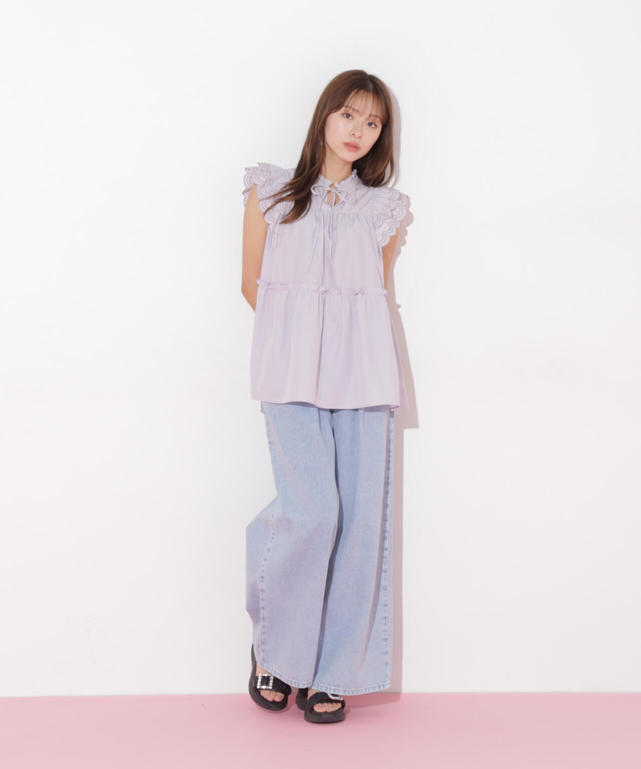 カットワークティアードチュニック