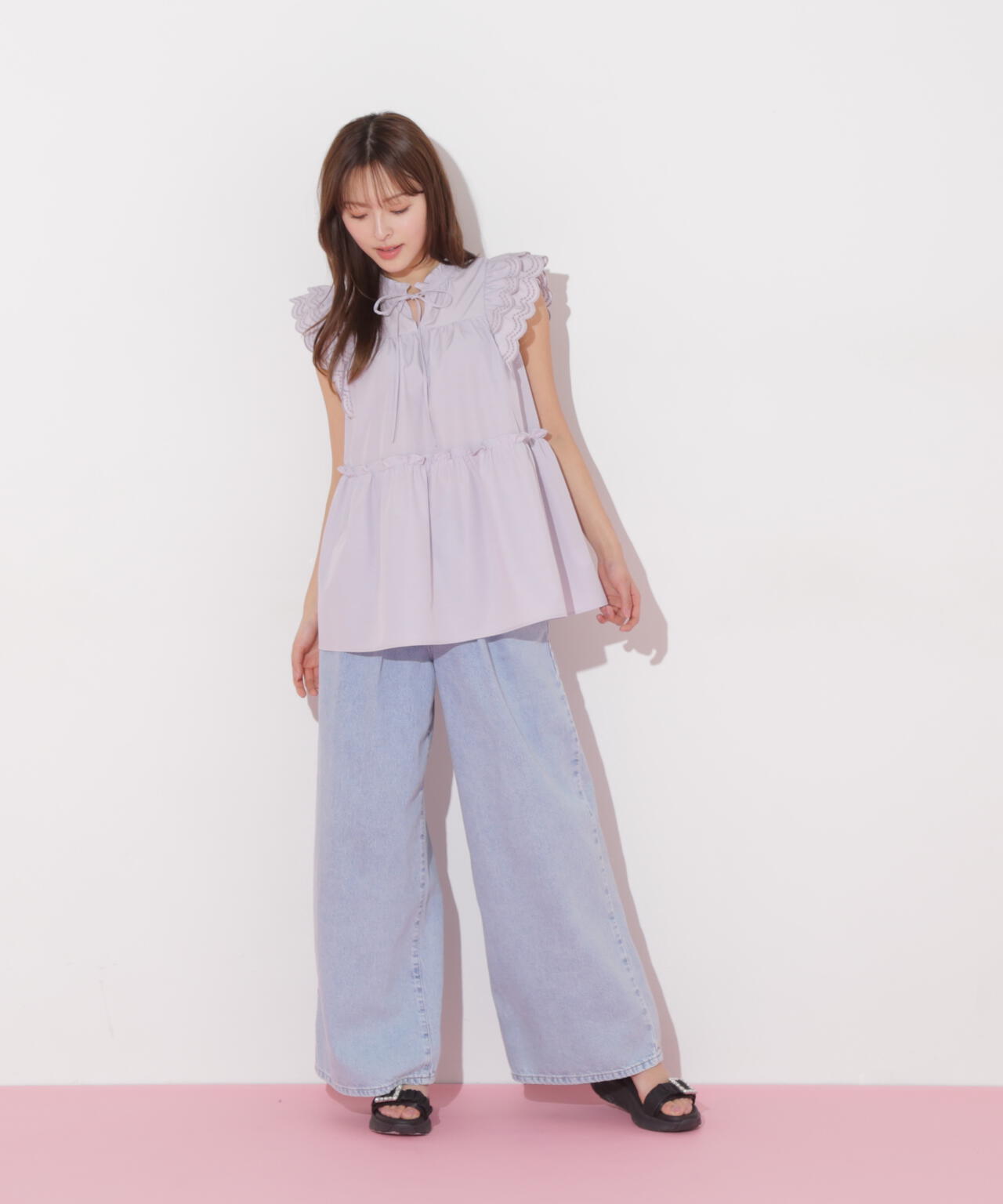 カットワークティアードチュニック