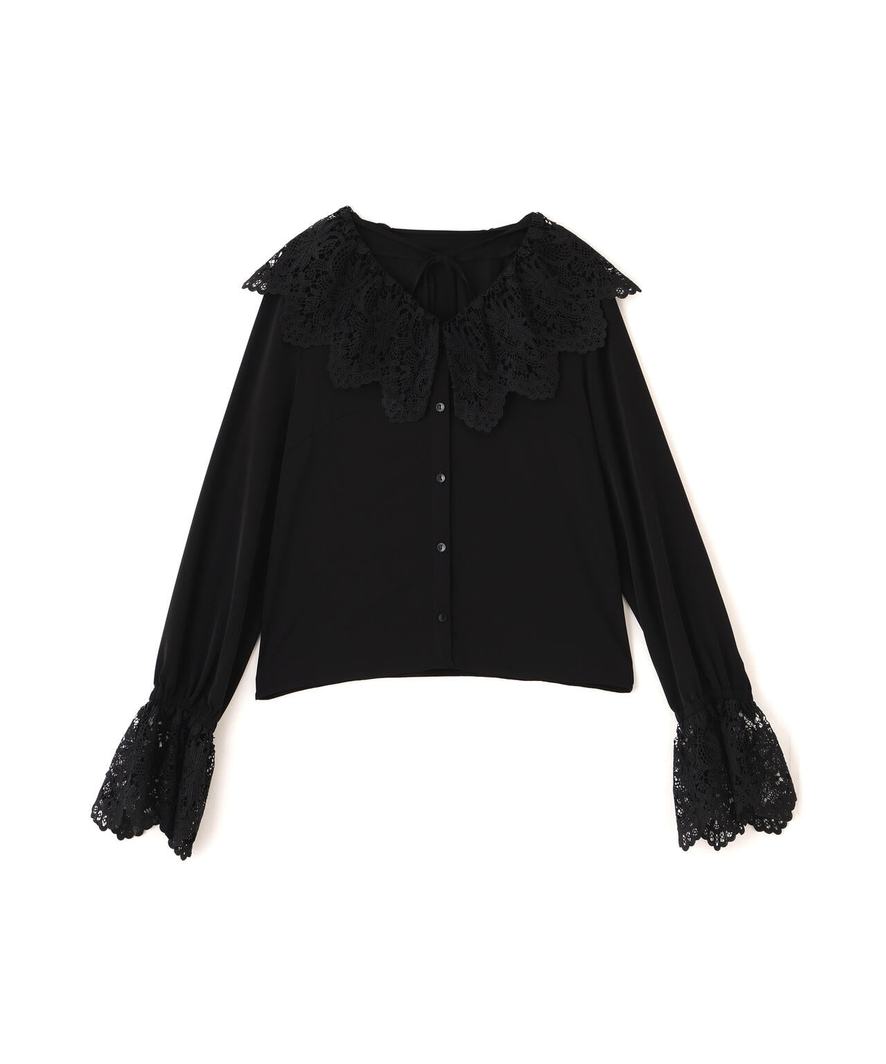 レース衿ブラウス