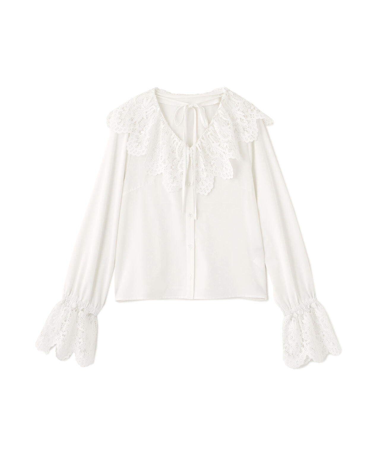 レース衿ブラウス
