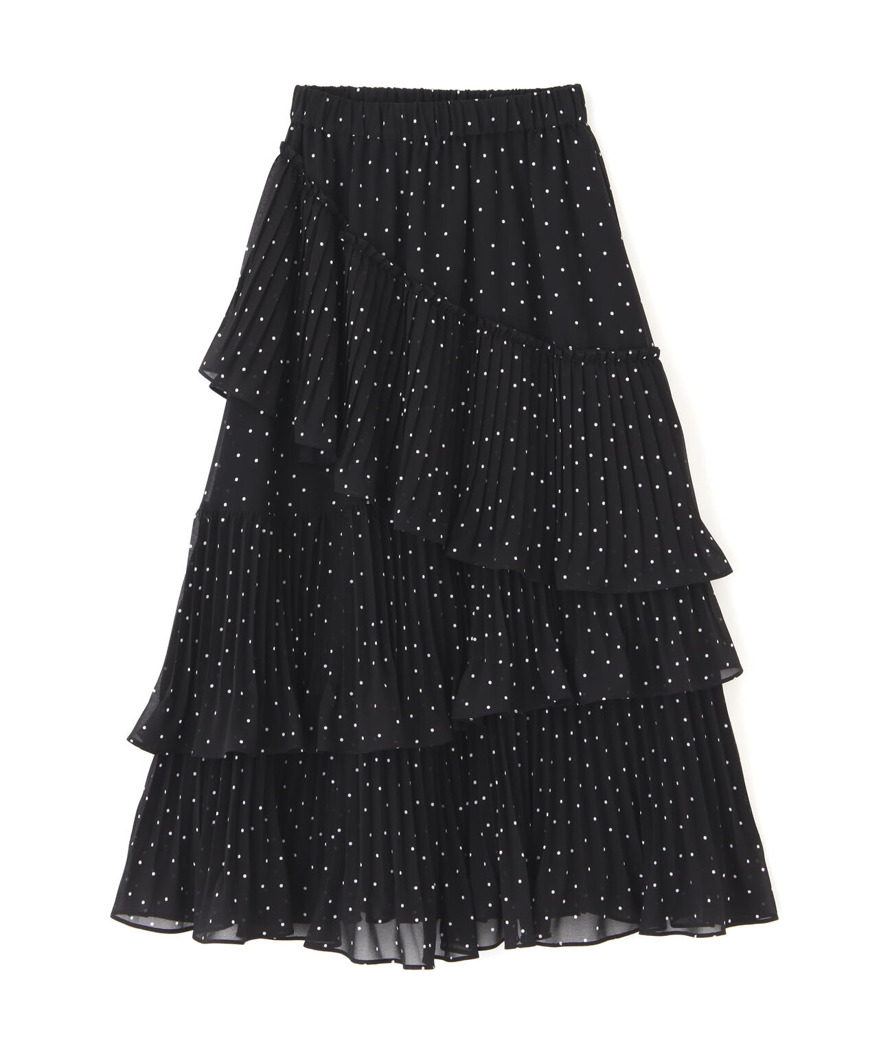 アシメプリーツティアードスカート