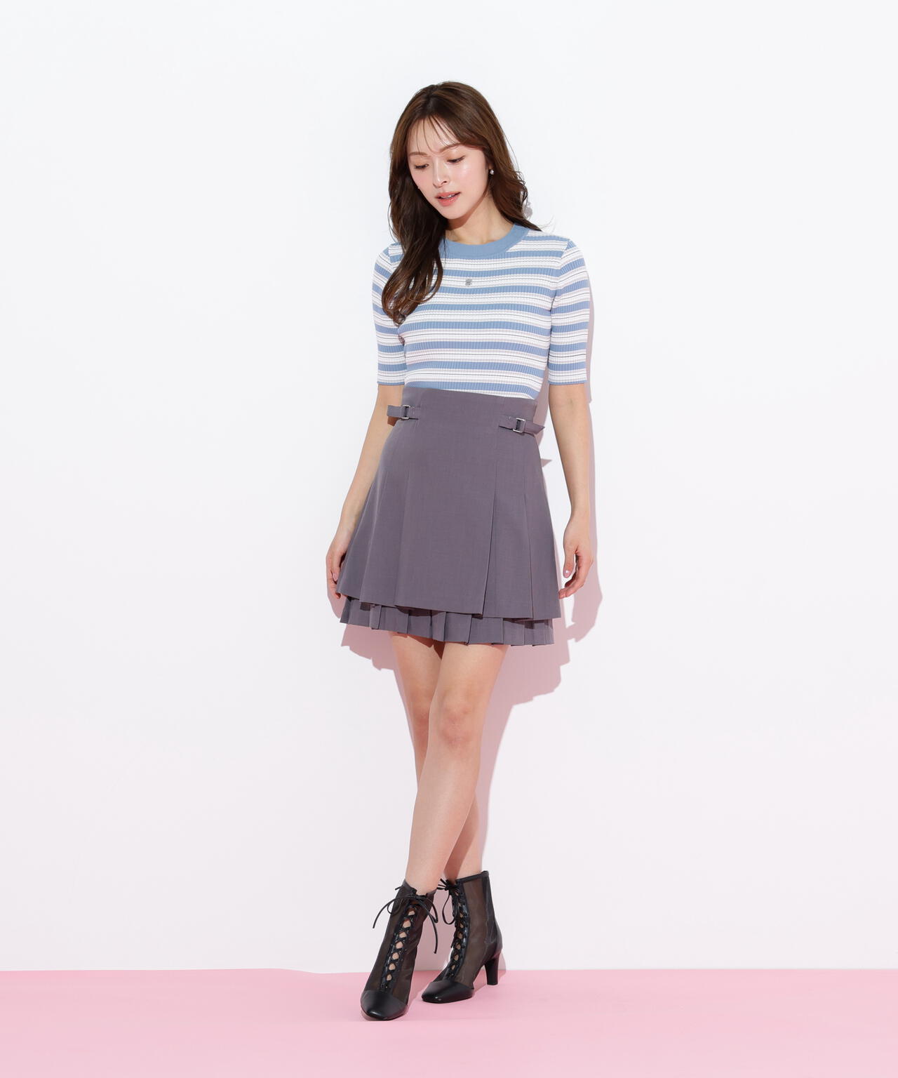 レイヤードミニスカート