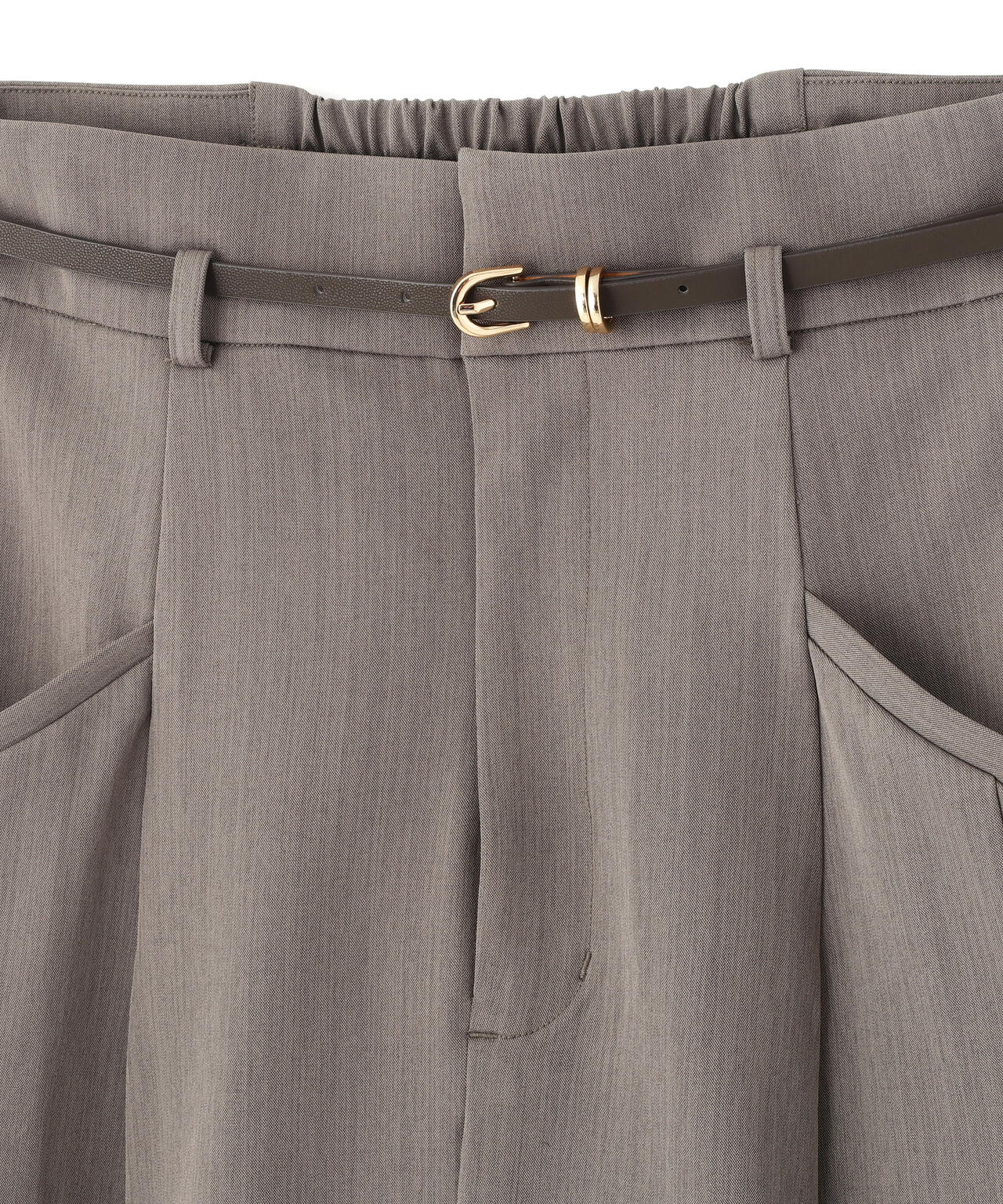 ベルト付タックフレアスカート