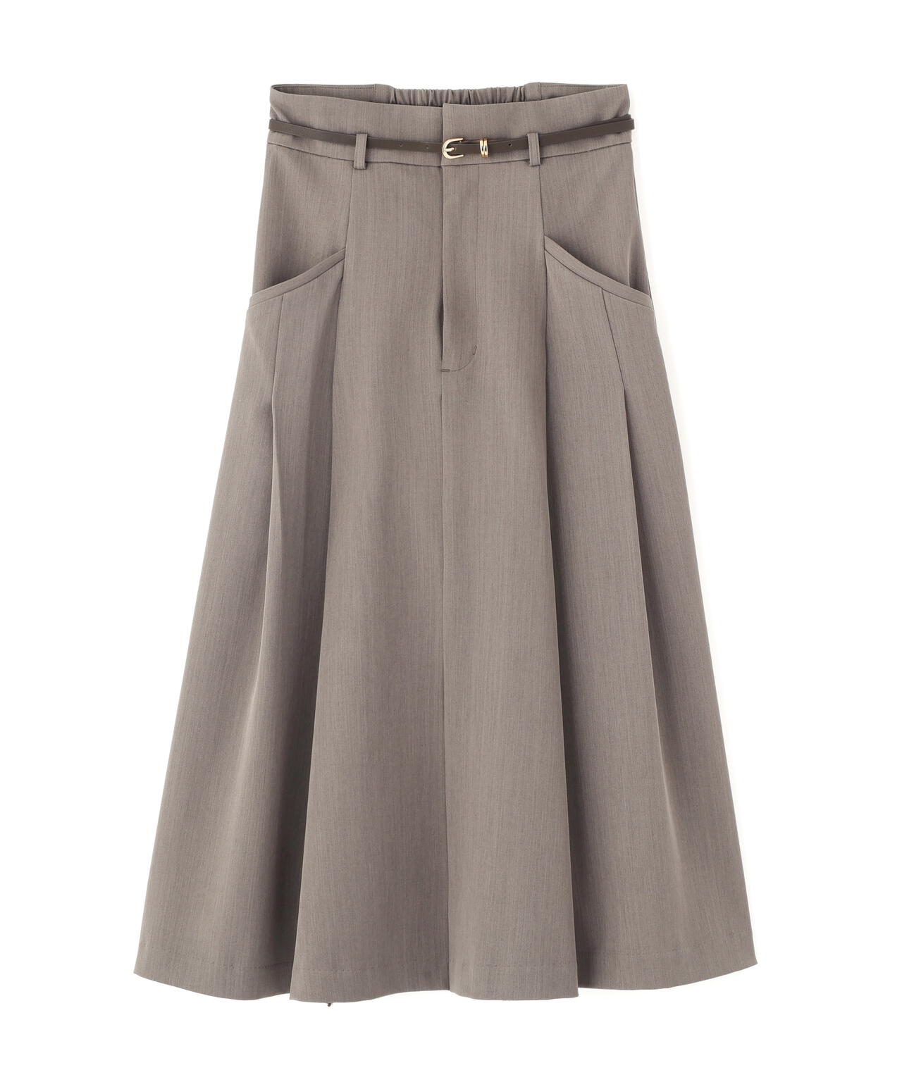 ベルト付タックフレアスカート