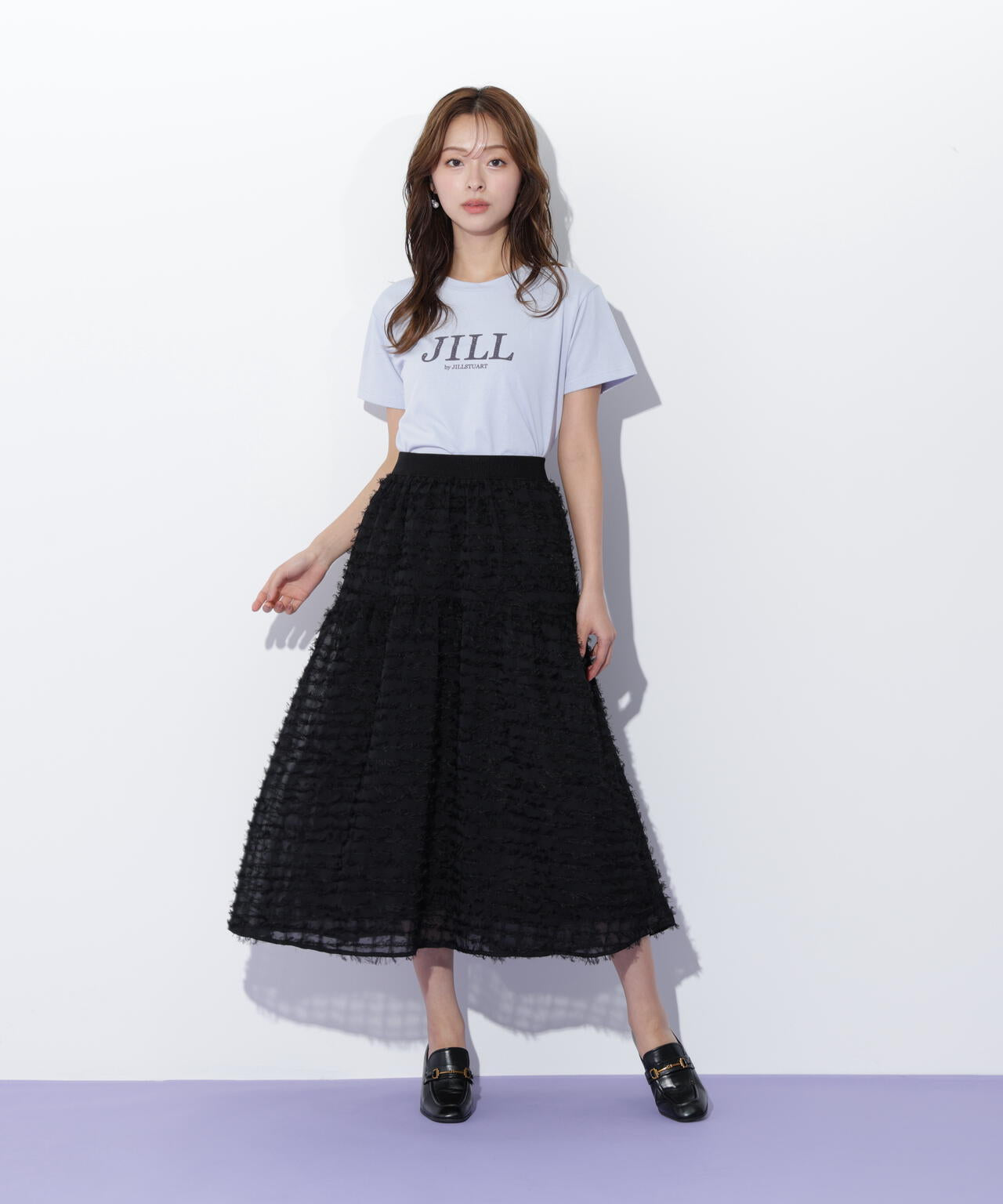 フェザーチェックスカート