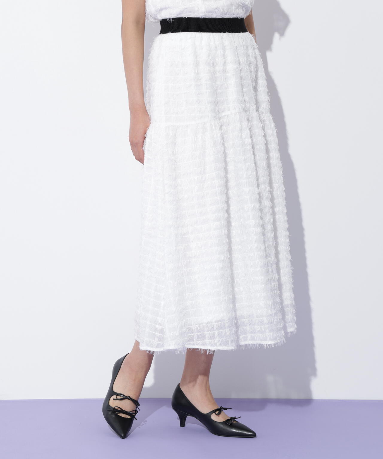 フェザーチェックスカート