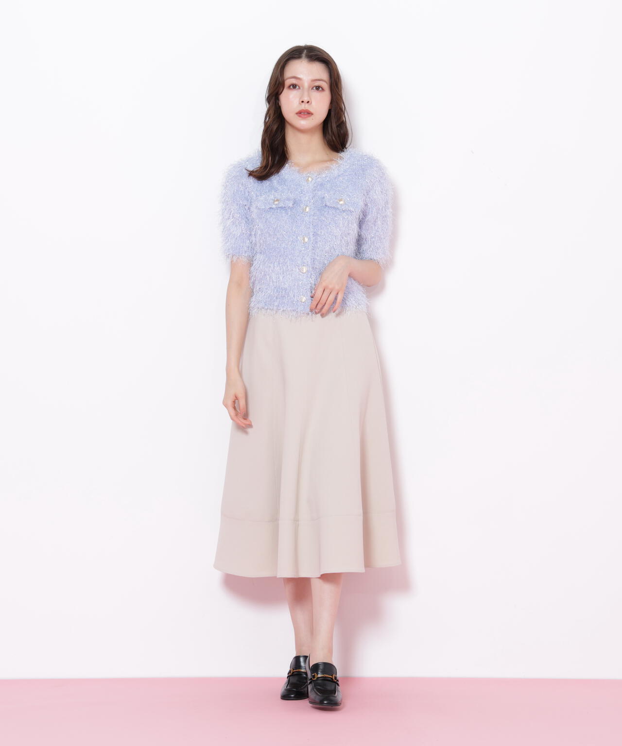 ステッチフレアスカート