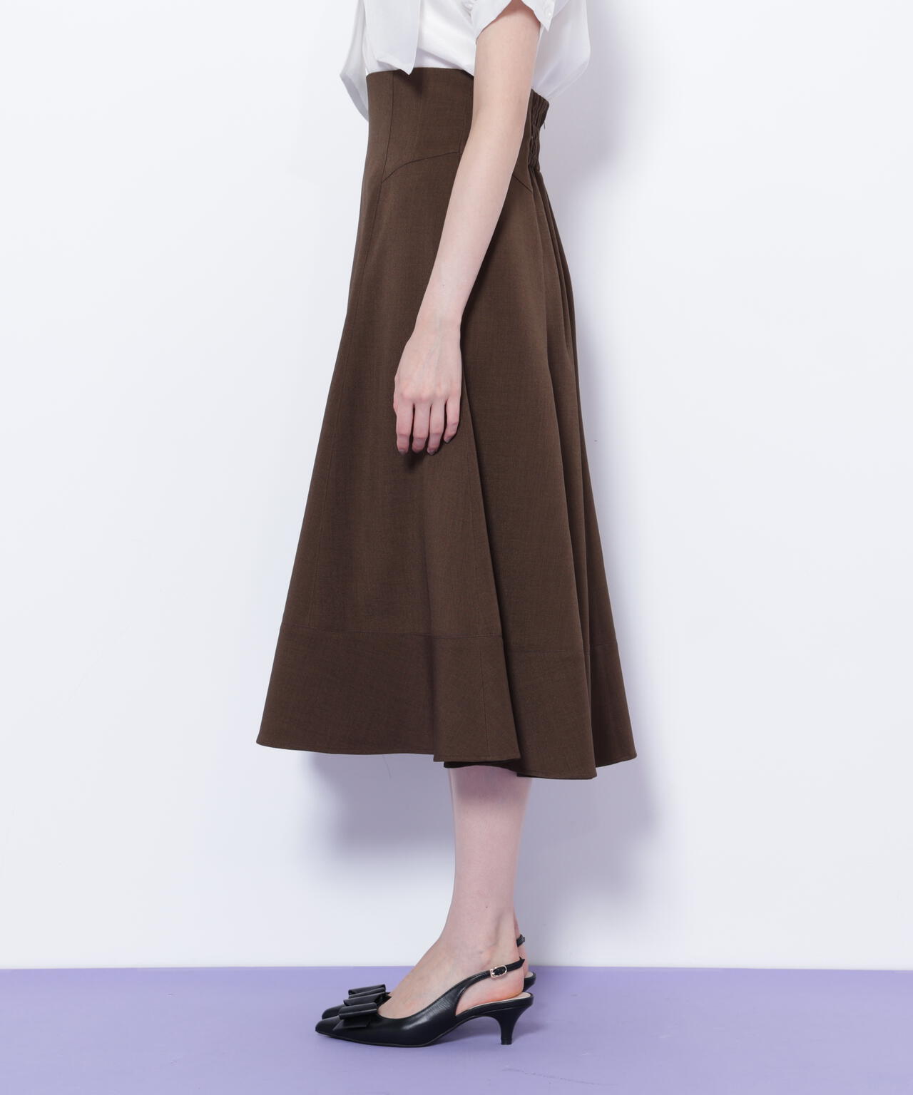 ステッチフレアスカート