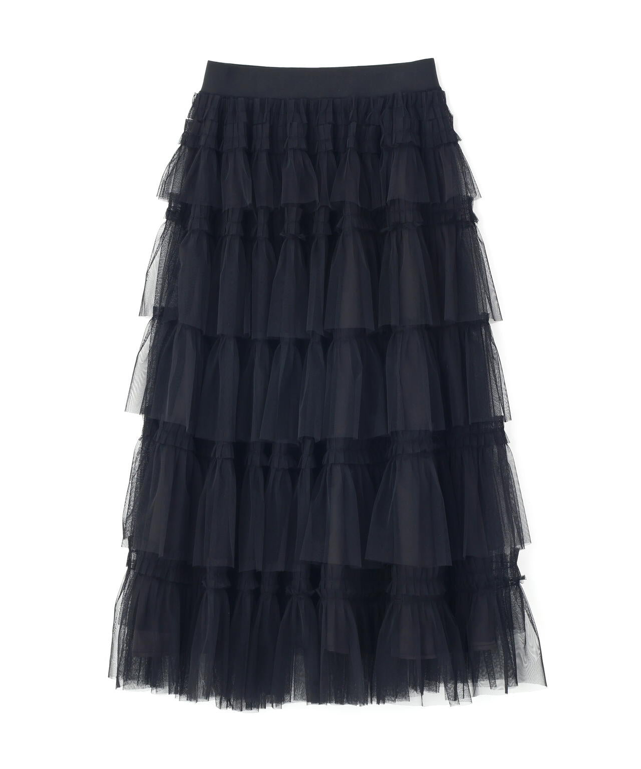 フリルテープティアードスカート