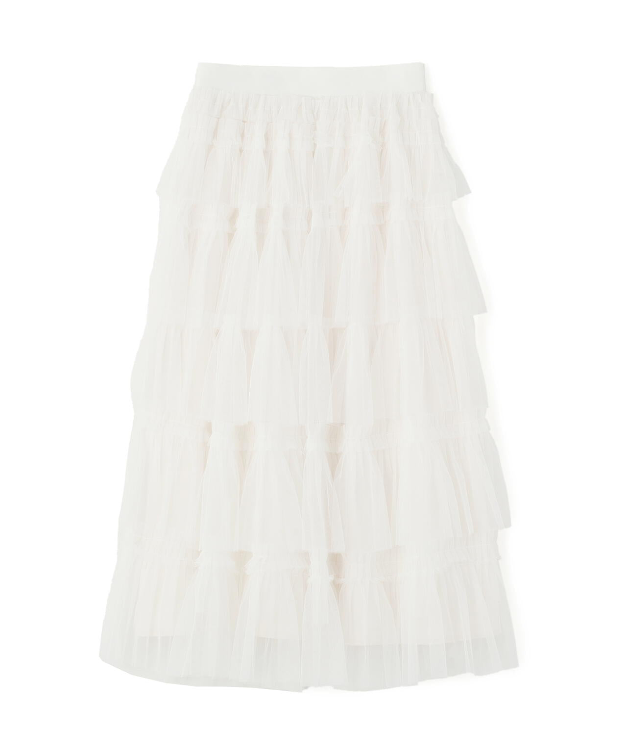 フリルテープティアードスカート