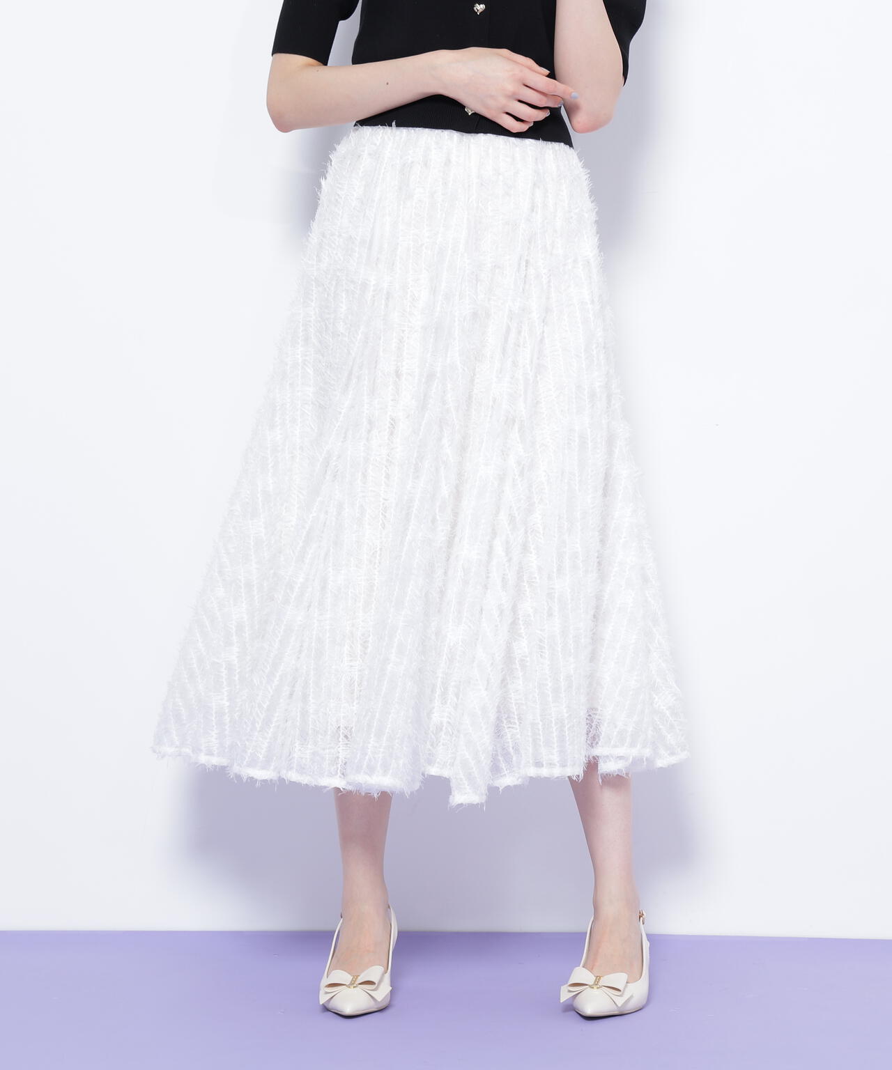 フェザーテープチュールスカート