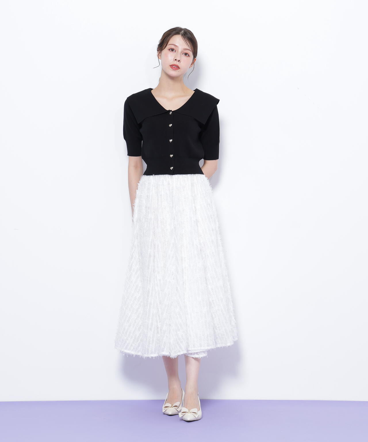 フェザーテープチュールスカート