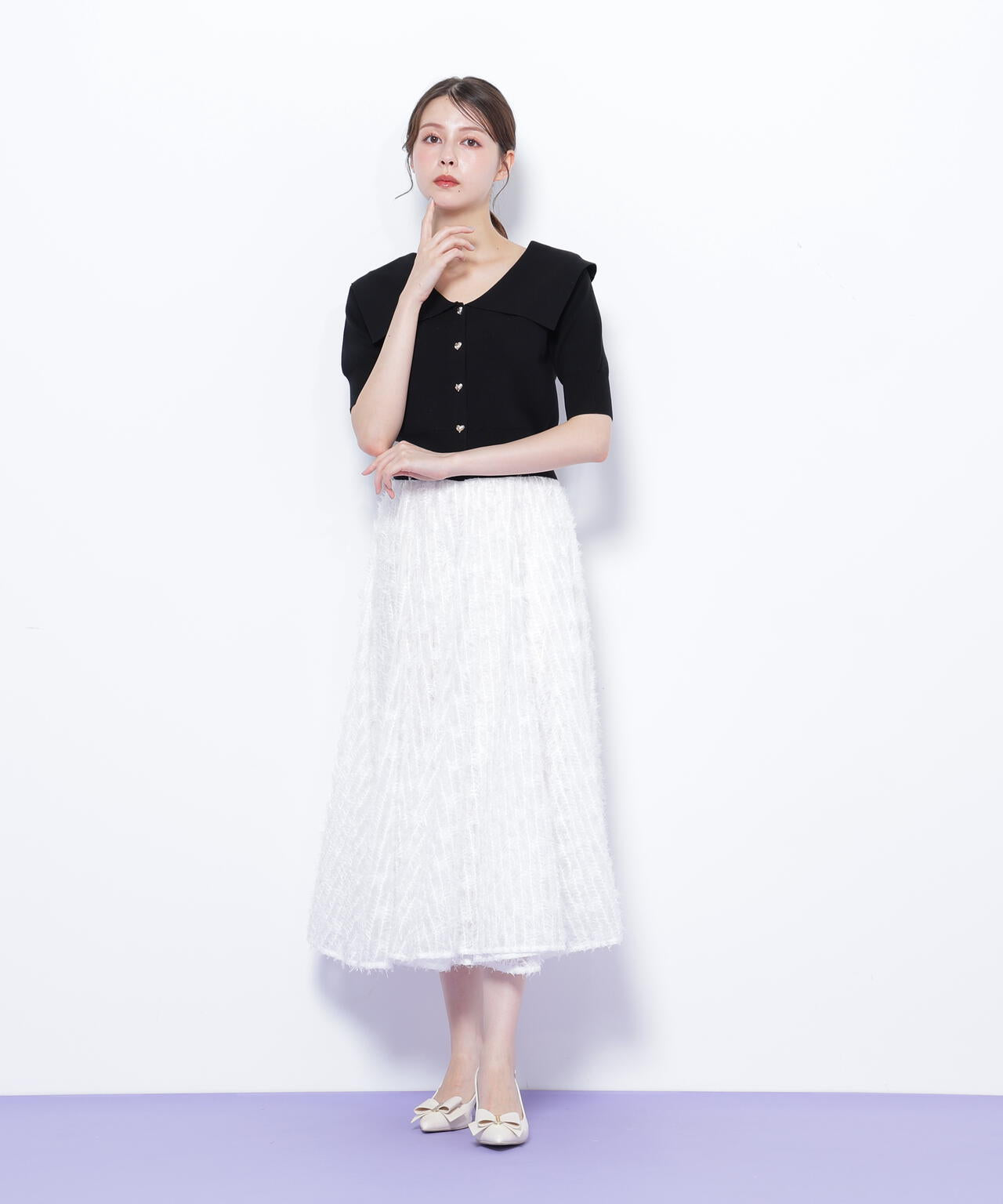 フェザーテープチュールスカート