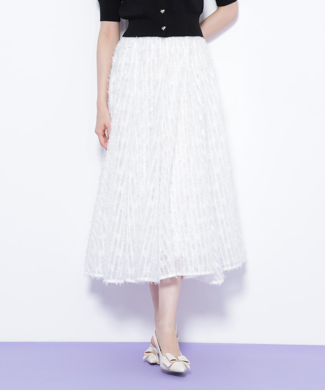 フェザーテープチュールスカート