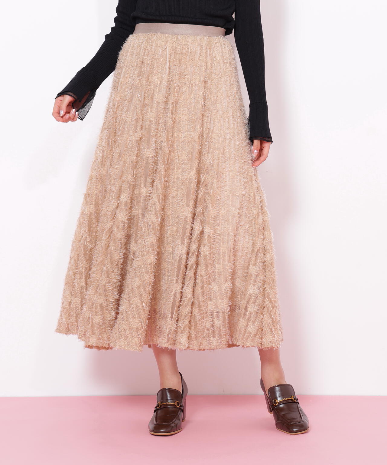 フェザーテープチュールスカート