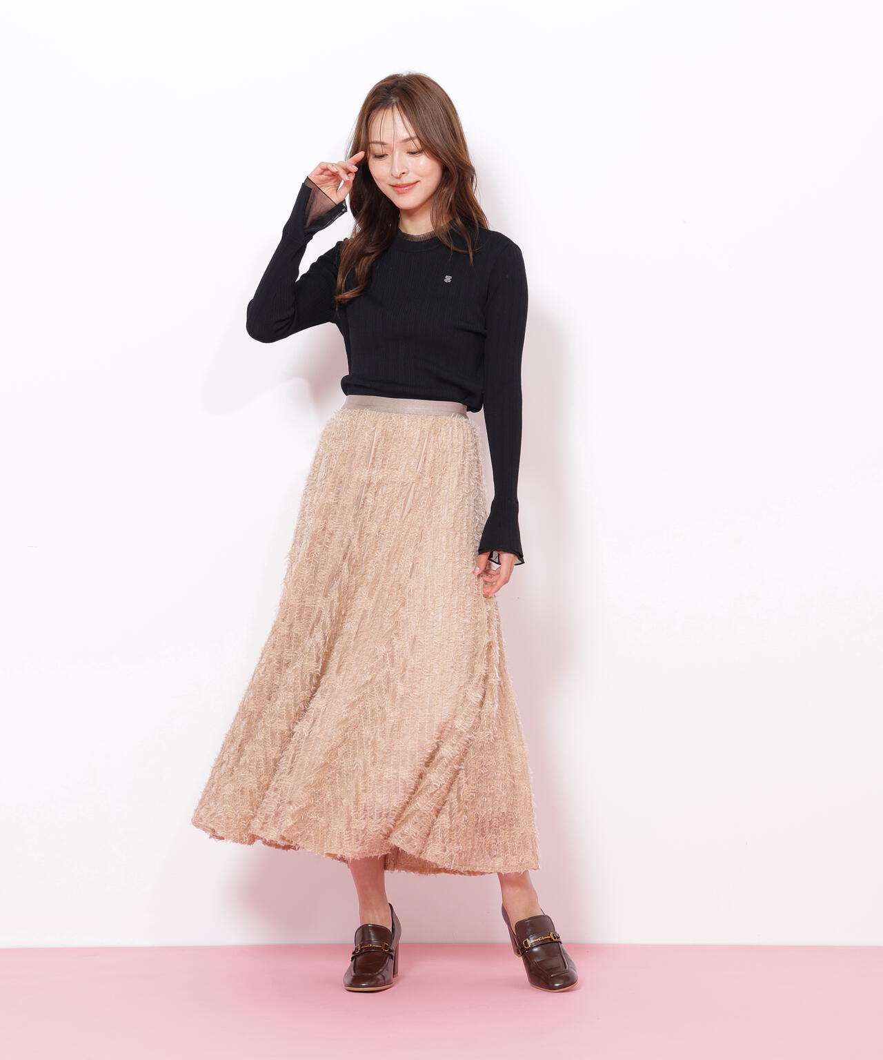 フェザーテープチュールスカート